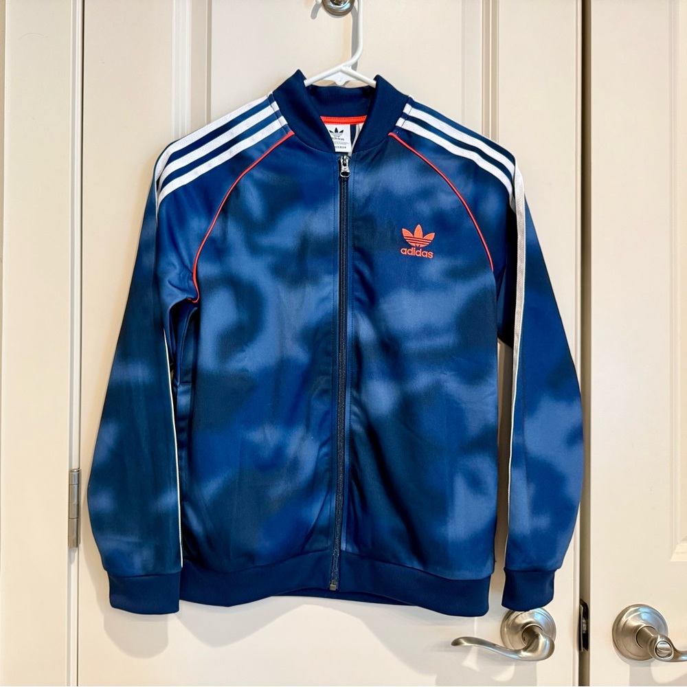 Adidas Originals Allover SST Camo Print Track Jacket kids 11/12 EUC